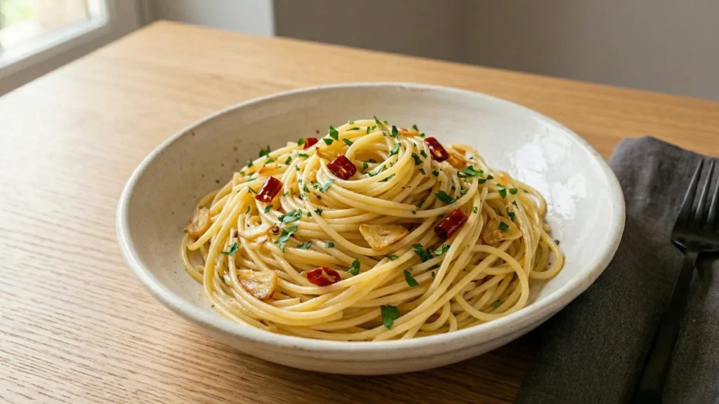 Spaghetti aglio, olio e peperoncino